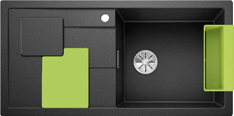 Мойка Blanco SITY XL 6 S SILGRANIT PuraDur антрацит-киви